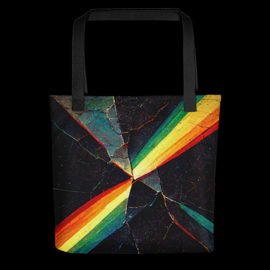 Cracked Rainbow X Tote Bag