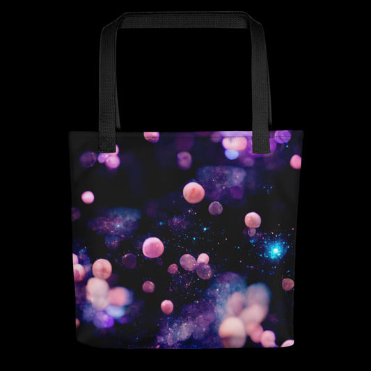 Cosmic Pink Glitter Bokeh Tote Bag