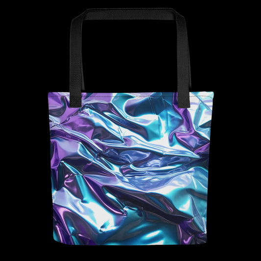 Metallic Purple Foil Tote Bag