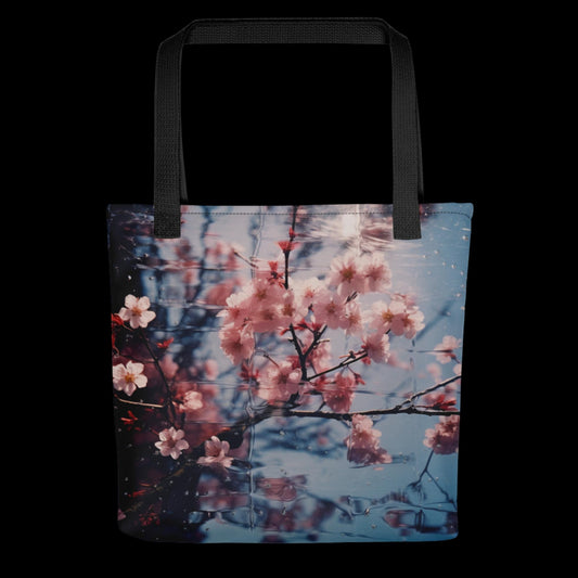 Cherry Blossom Reflections Tote Bag