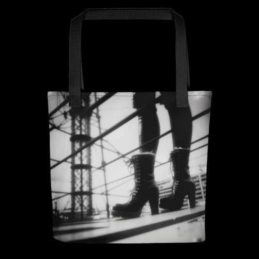 Powerlines and Boots Tote Bag