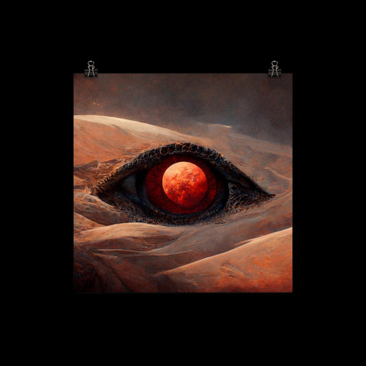 Desert Dragon Eye Poster Print
