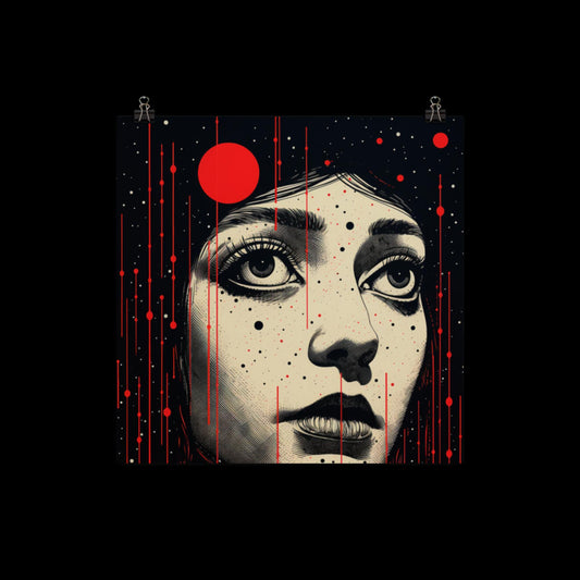 The Red Moon Poster Print