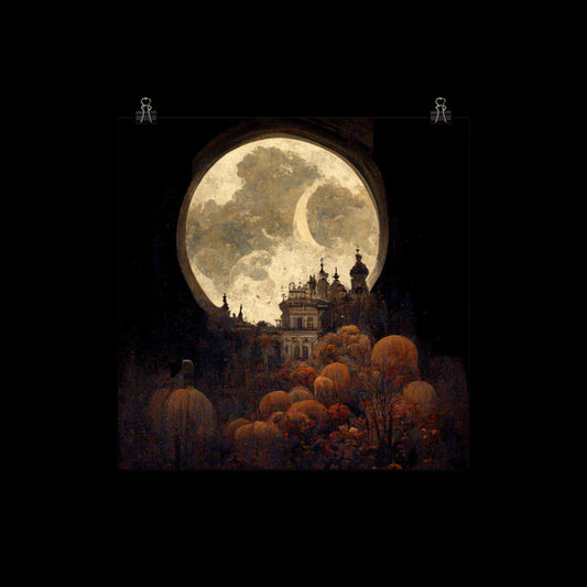 Halloween Night: Victorian Moon Poster Print