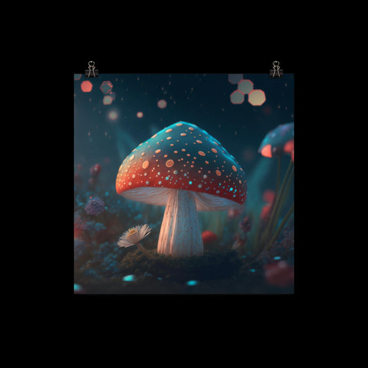 Mystical Mushroom Poster Print