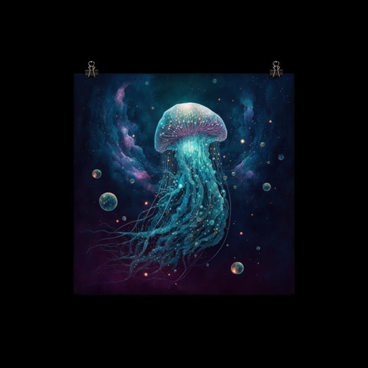 Celestial Jellyfish Poster Print