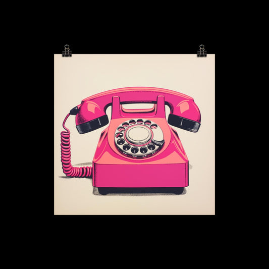 The Pink Phone Poster Print