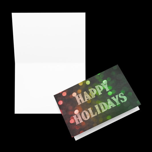 Happy Holidays (Green & Red) Greeting Card