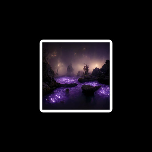 Cave of Wonders: Glowing Purple Lake Stickers