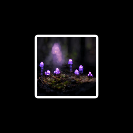 Cave of Wonders: Glowing Purple Mushrooms Stickers