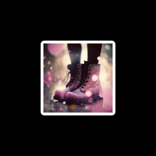 Pink Glitter Boots #1 Stickers