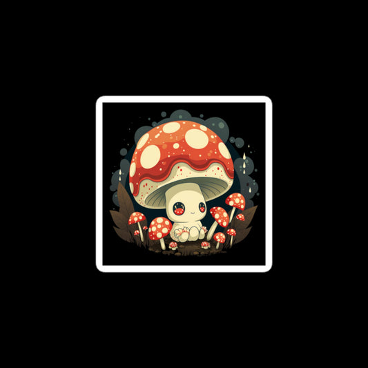 Cute Happy Mushroom Guy Stickers