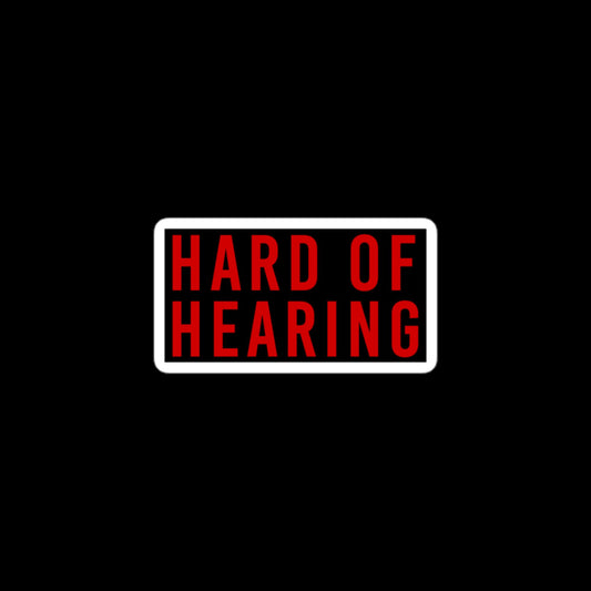 Hard of Hearing (Red) Stickers