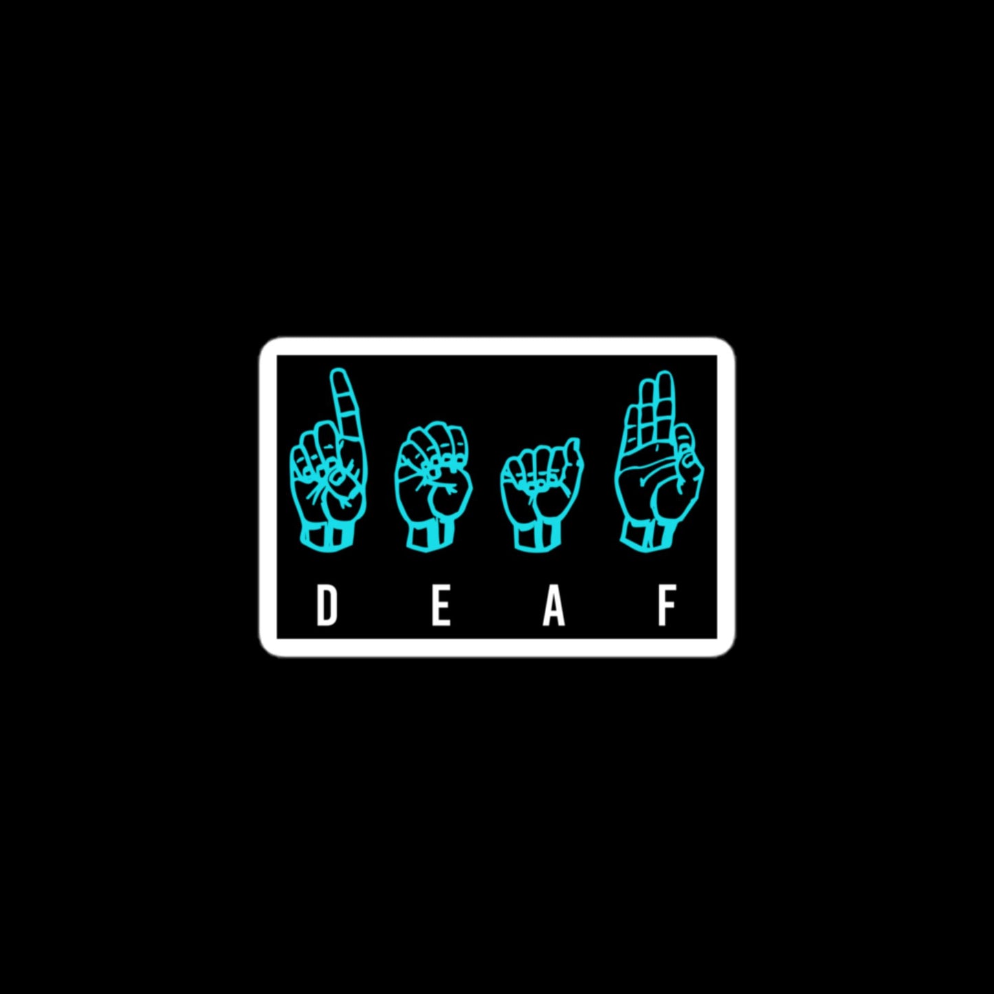 Deaf Fingerspelled Stickers