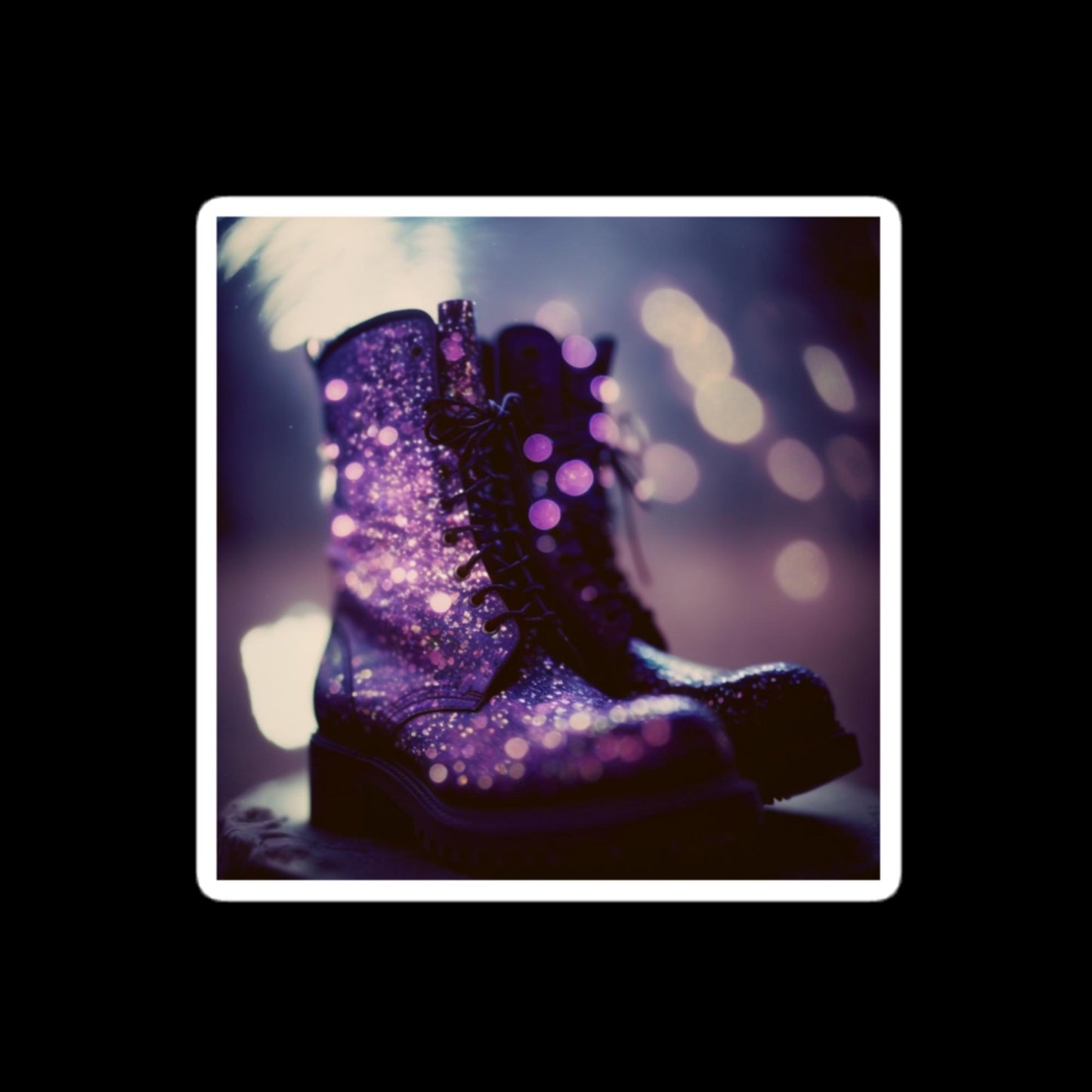 Purple Glitter Boots #3 Stickers