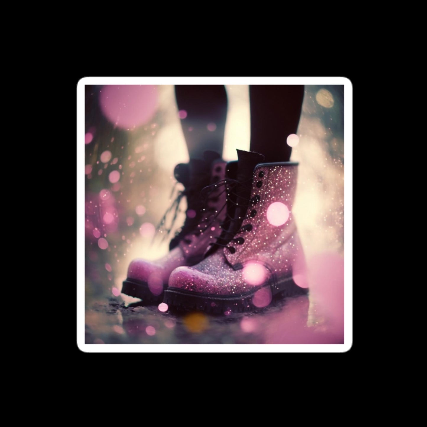 Pink Glitter Boots #1 Stickers