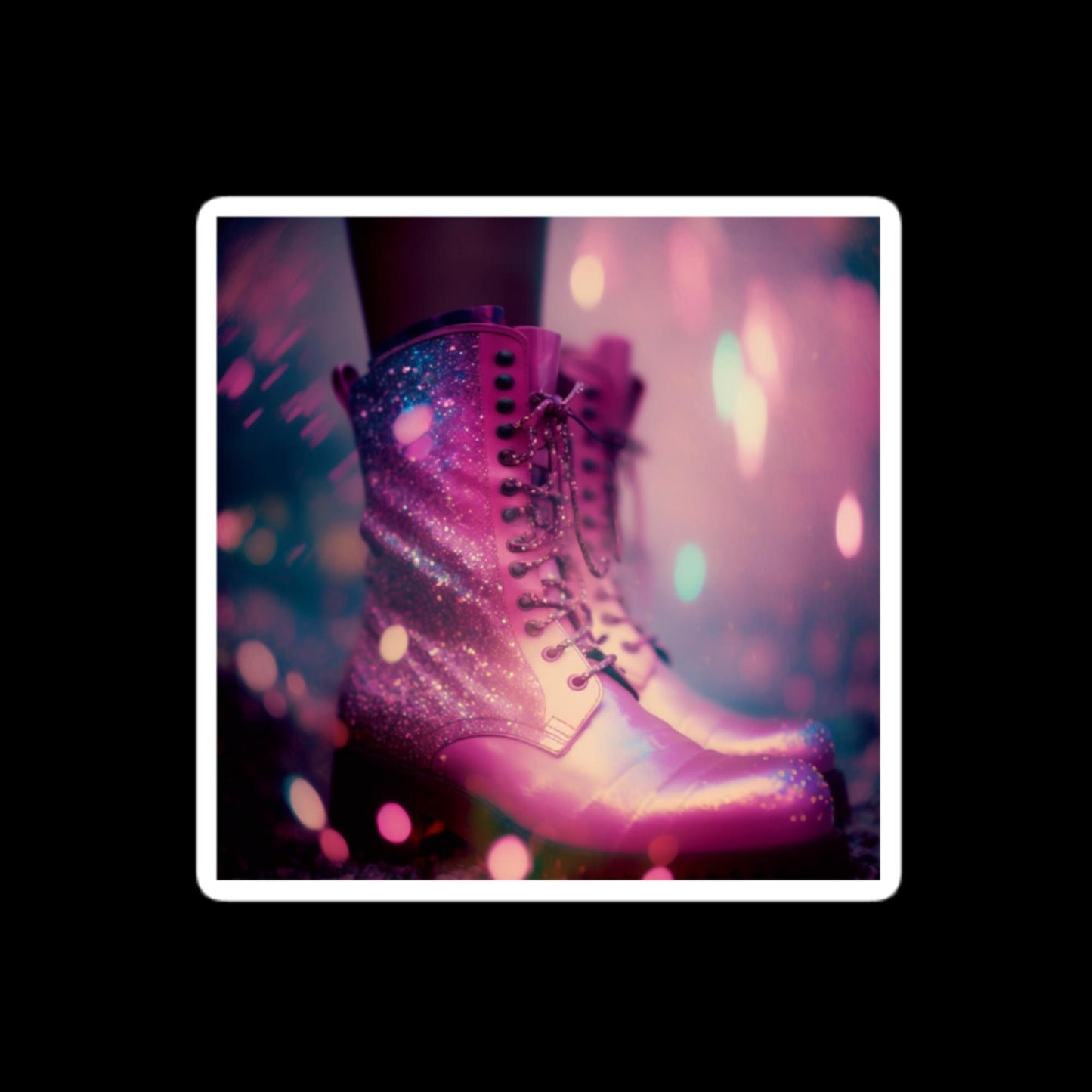 Pink Glitter Boots #6 Stickers