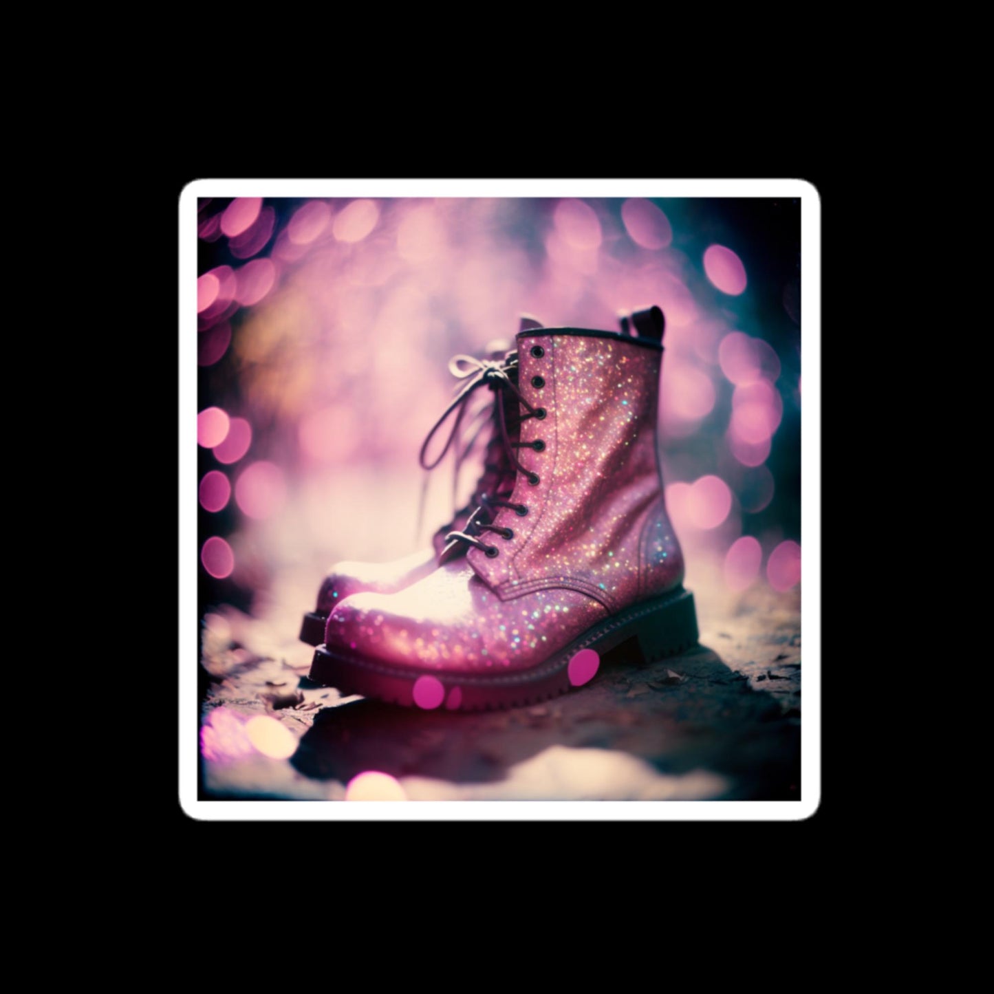 Pink Glitter Boots #8 Stickers