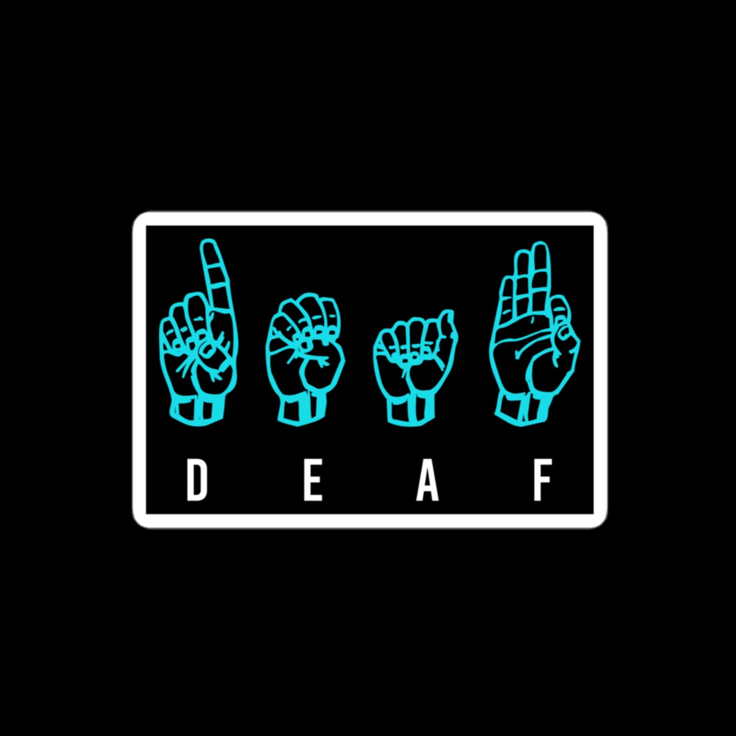 Deaf Fingerspelled Stickers