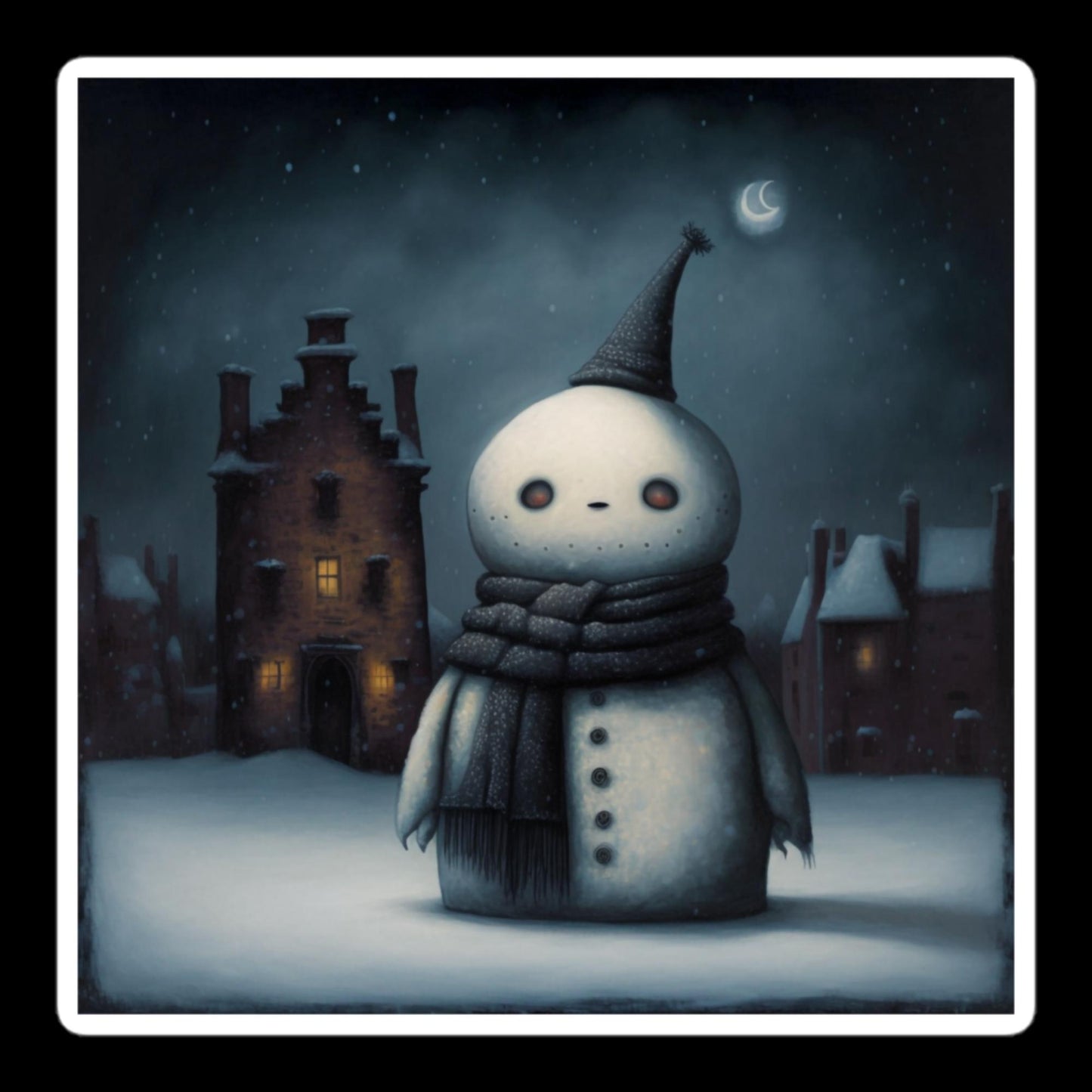 Goth Snowman #1 Stickers