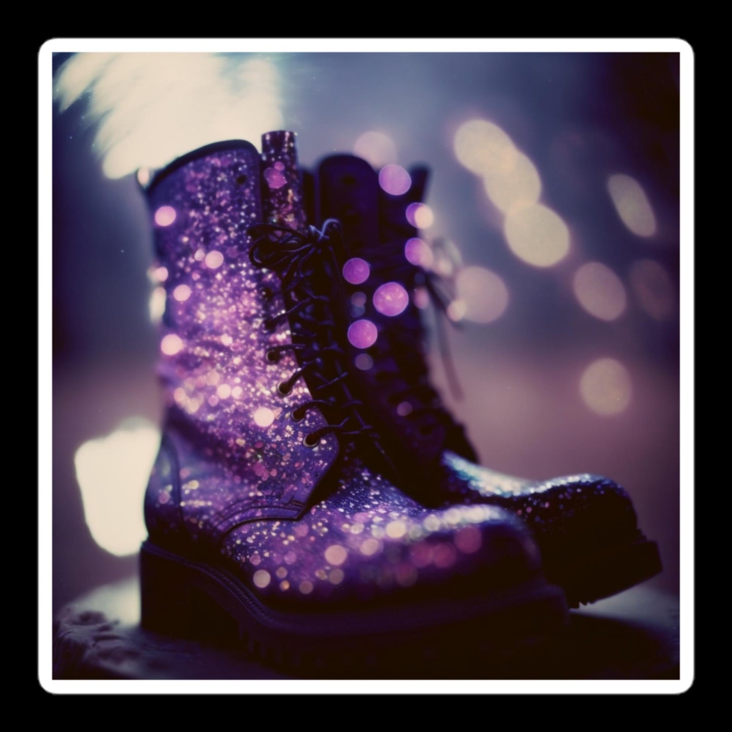Purple Glitter Boots #3 Stickers