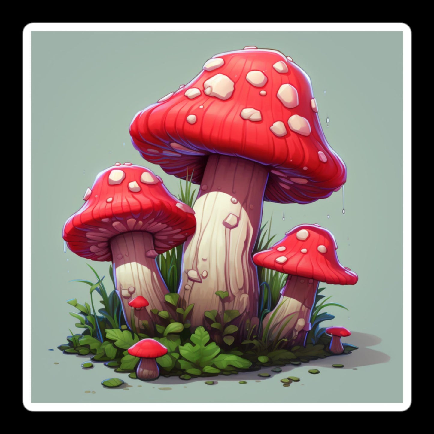 The Pixel Mushrooms Stickers