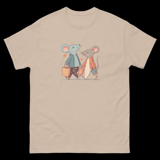 Cute Shopping Rats - Classic T-Shirt