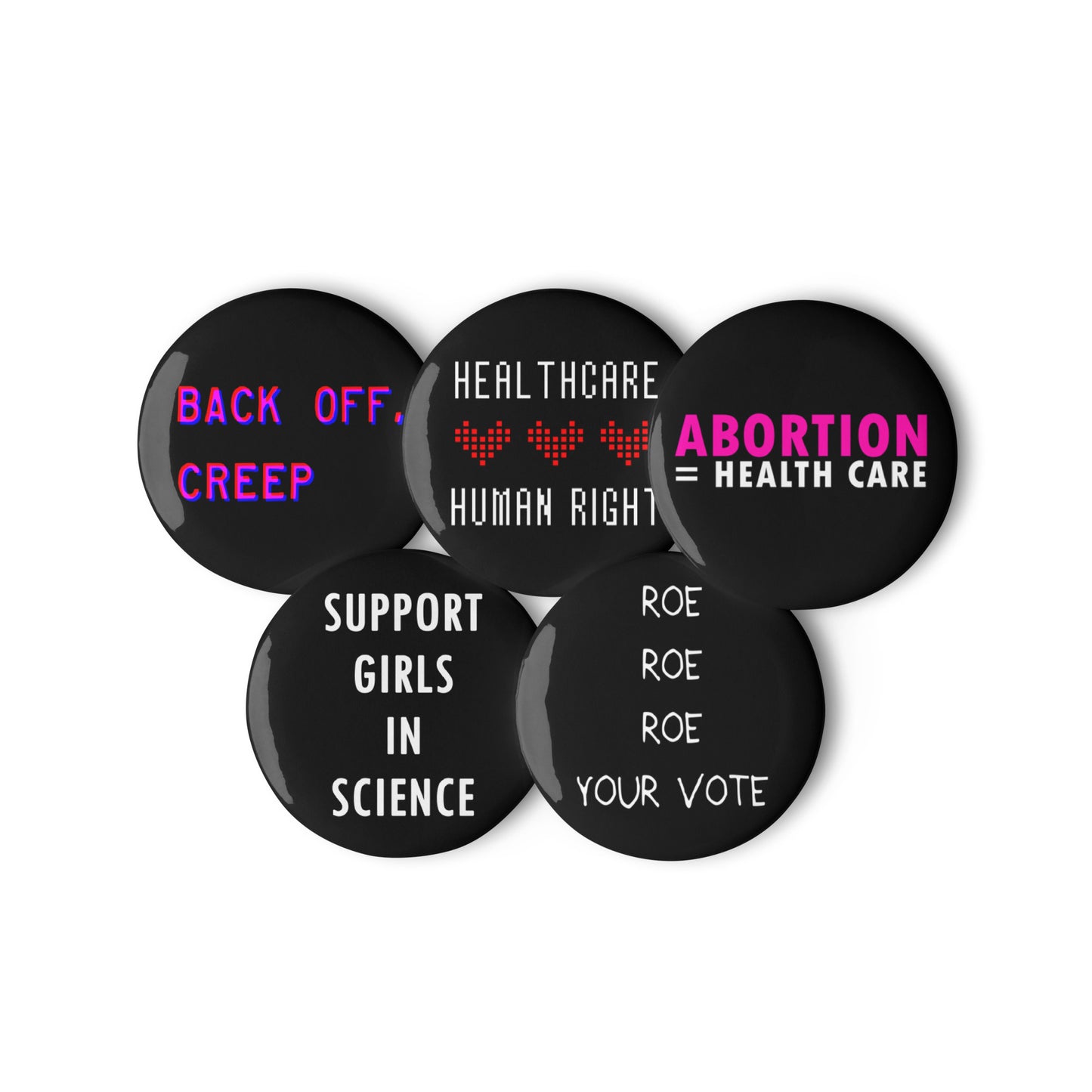 Feminist Healthcare Set of Pin buttons