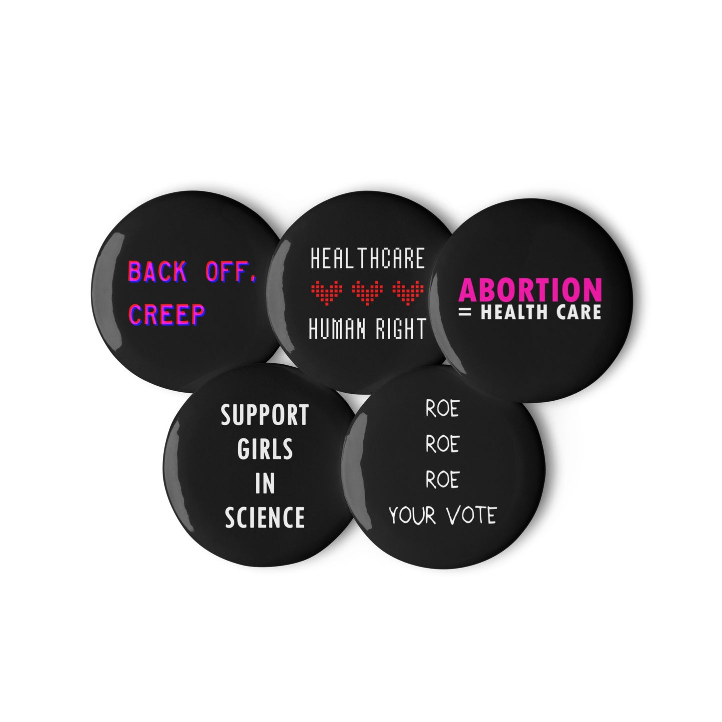 Feminist Healthcare Set of Pin buttons