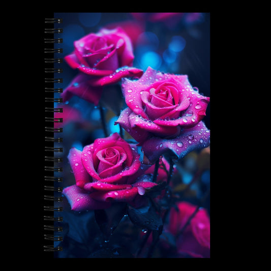 Raindrops on Roses Dotted Spiral Notebook