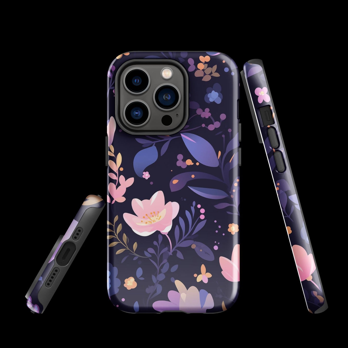 Dark Purple Botanical Fantasy Tough Case for iPhone®