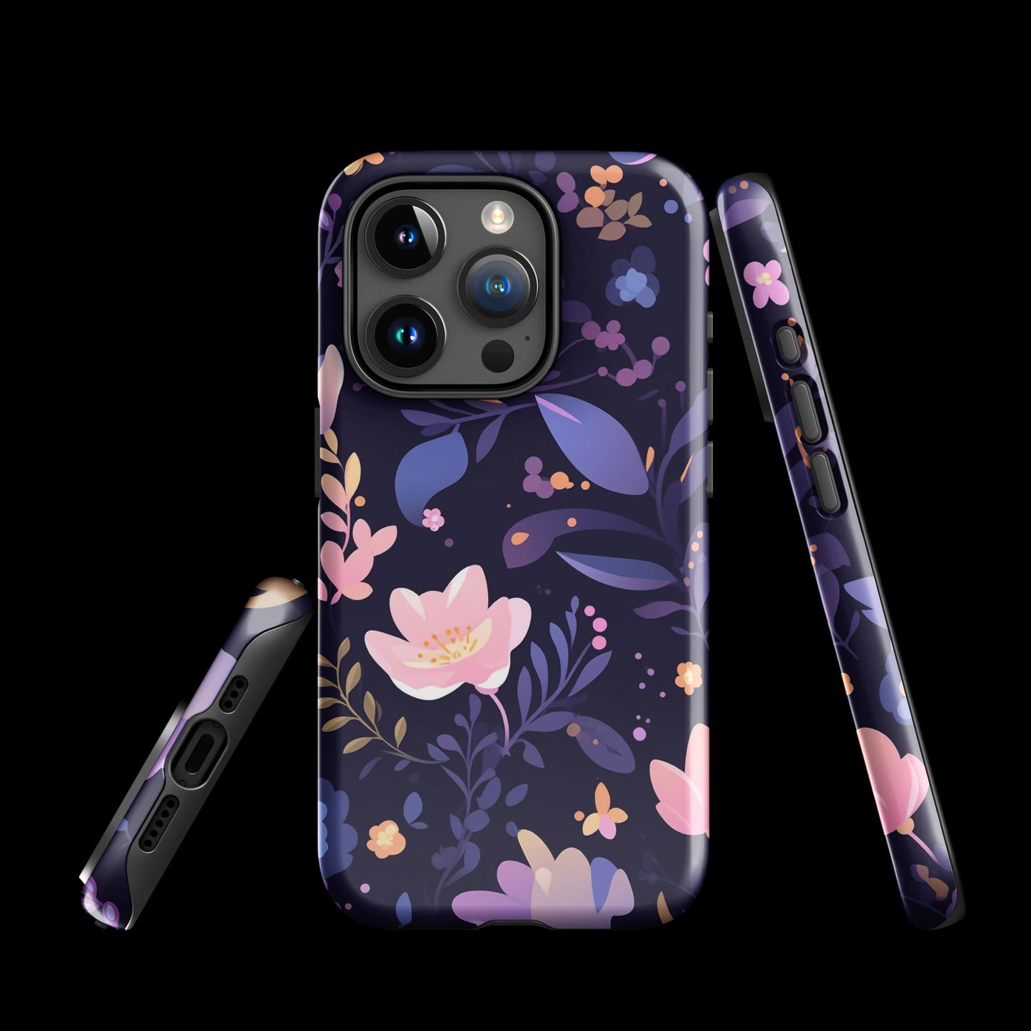 Dark Purple Botanical Fantasy Tough Case for iPhone®
