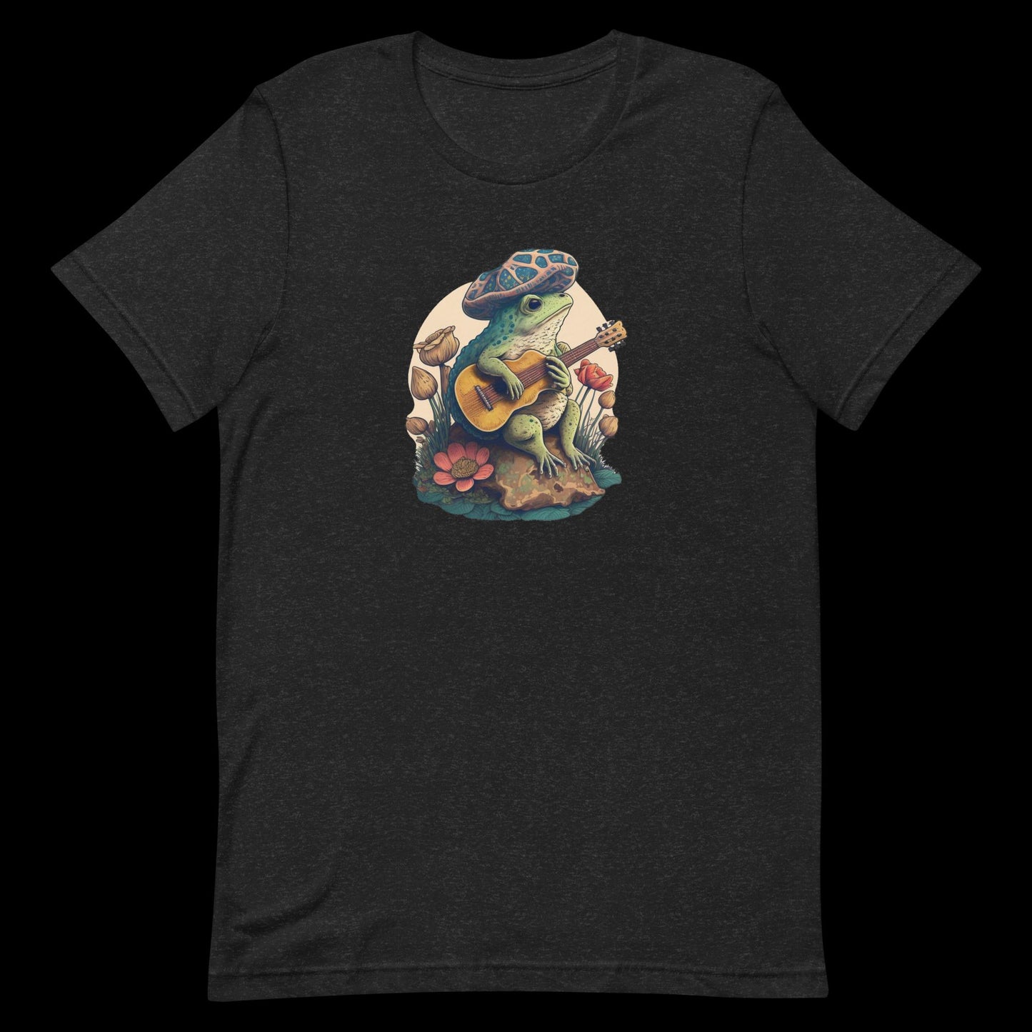 Frog On A Rock With A Guitar - Unisex T-Shirt