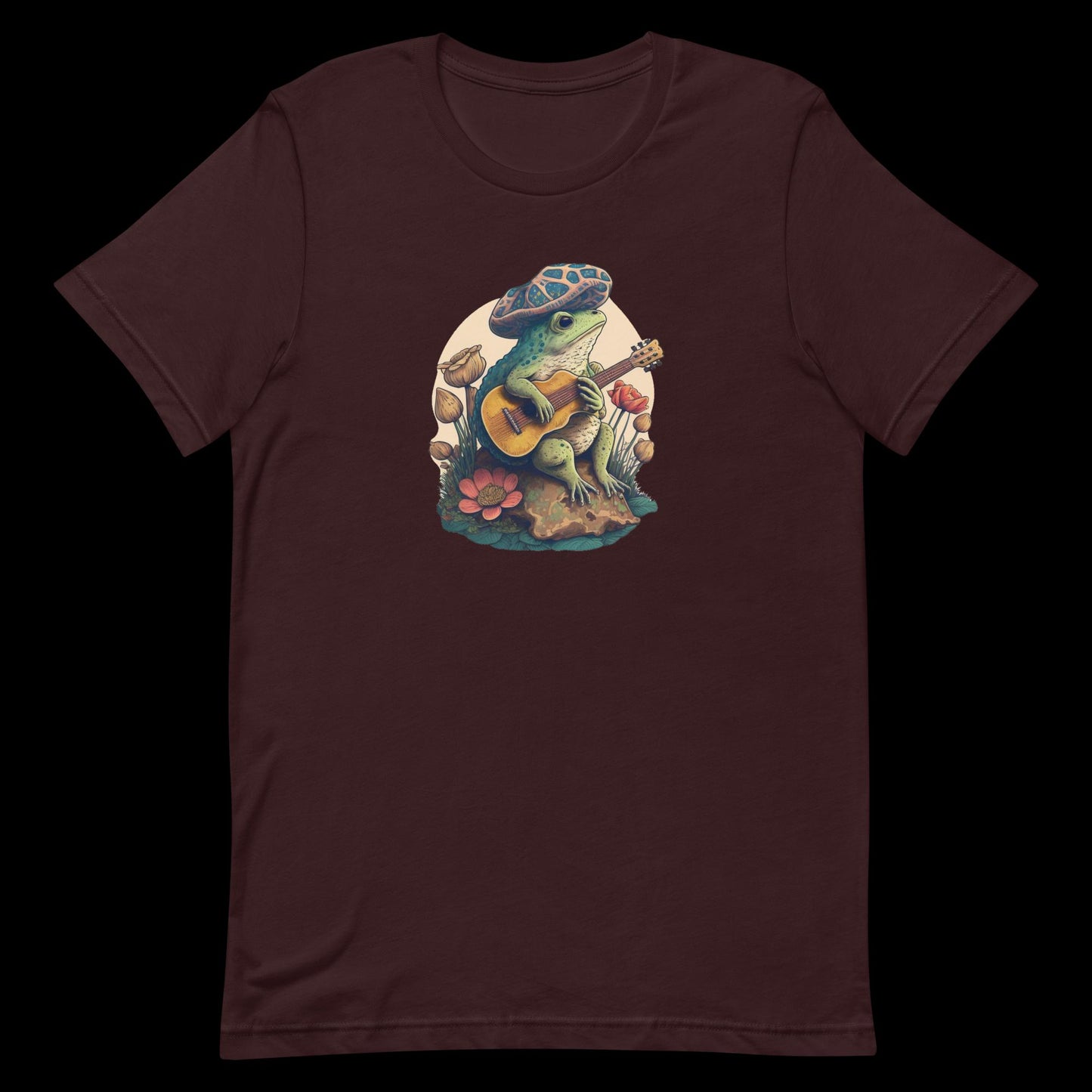 Frog On A Rock With A Guitar - Unisex T-Shirt