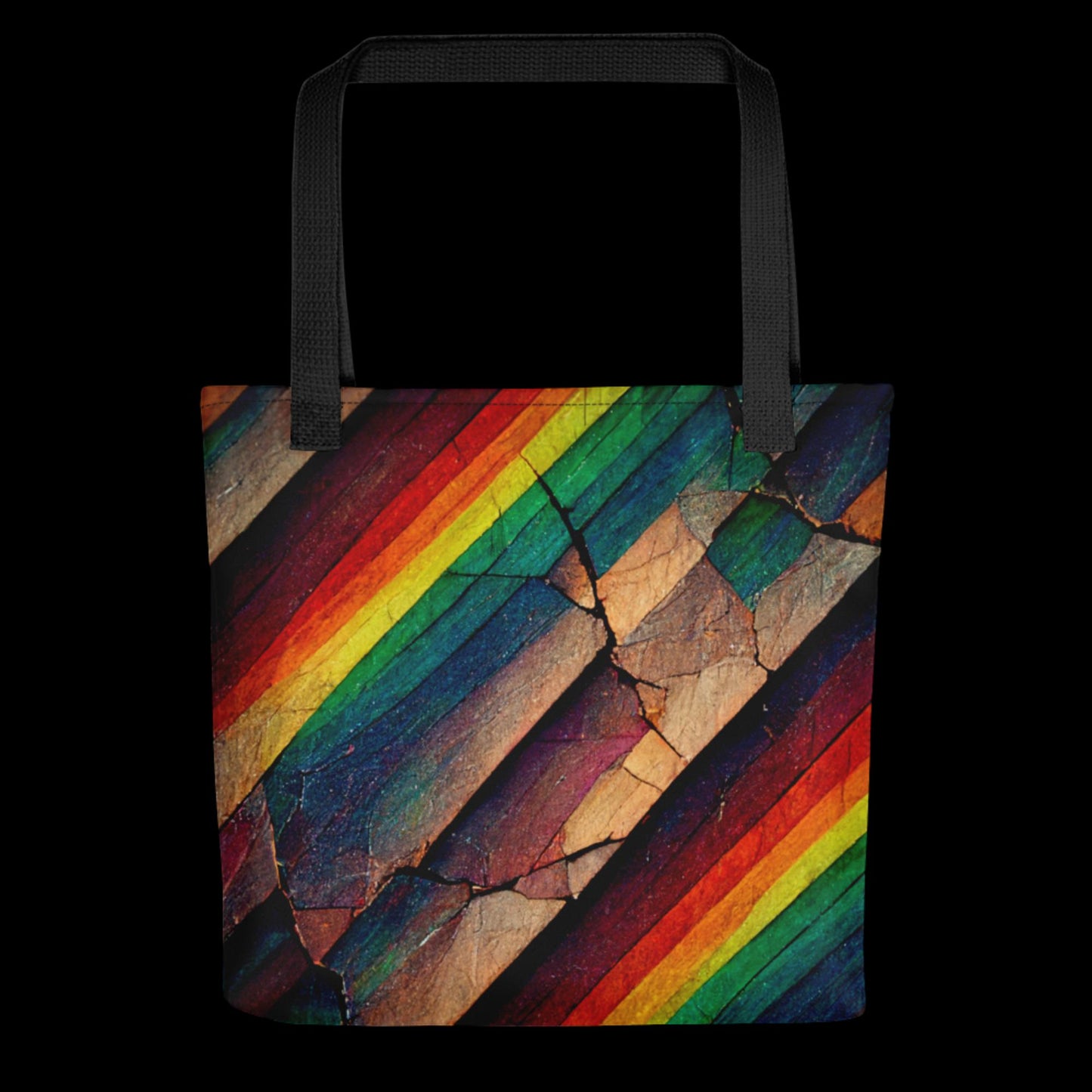 Cracked Rainbow Tote Bag
