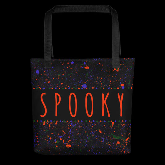 Spooky Halloween Paint Splatter Tote Bag