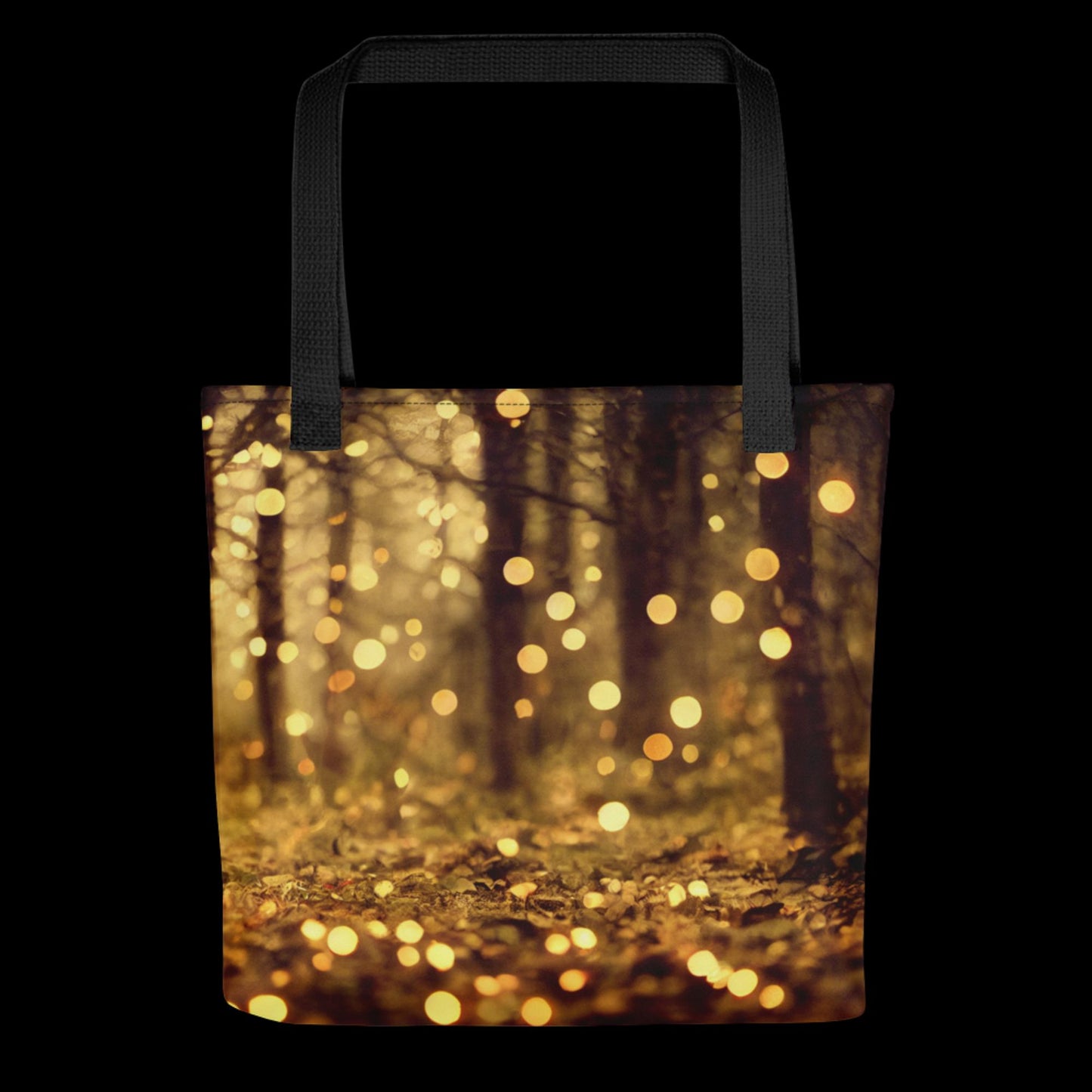 Gold Forest Bokeh Tote Bag