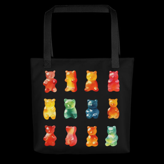 Watercolor Gummy Bears Tote Bag