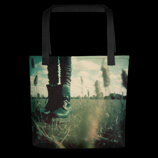 Boots In The Field Tote Bag