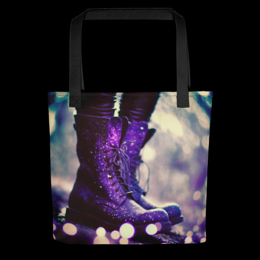 Purple Glitter Boots #1 Tote Bag