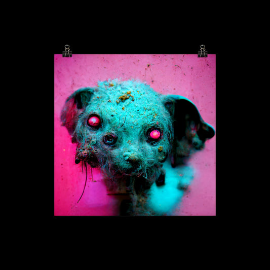 Radioactive Puppy Creature Poster Print