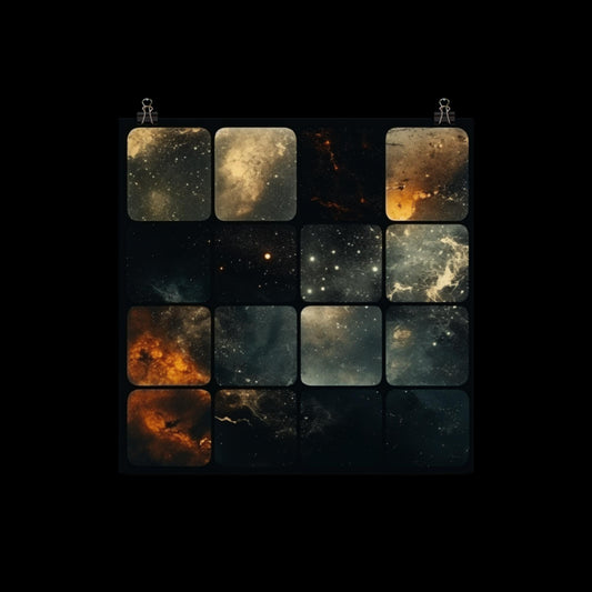 Squares of Planetary Dust Poster Print