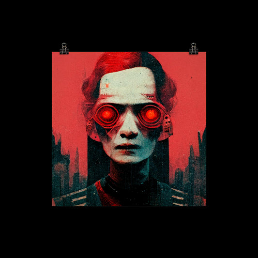 Red Paranoid Android Poster Print