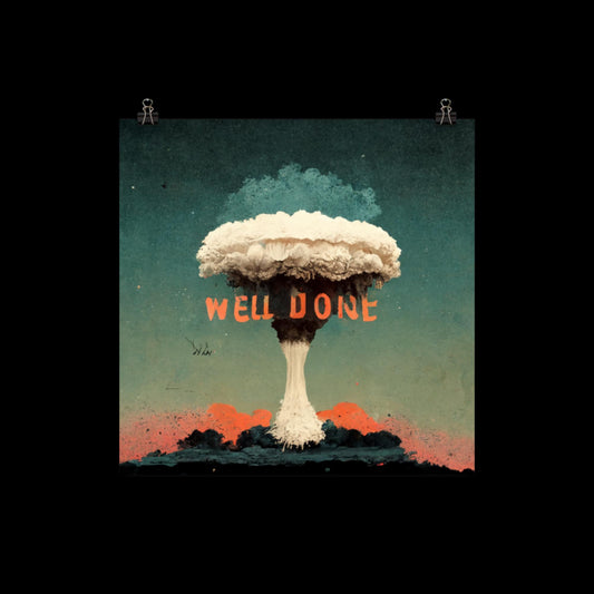 Well Done Explosion Poster Print