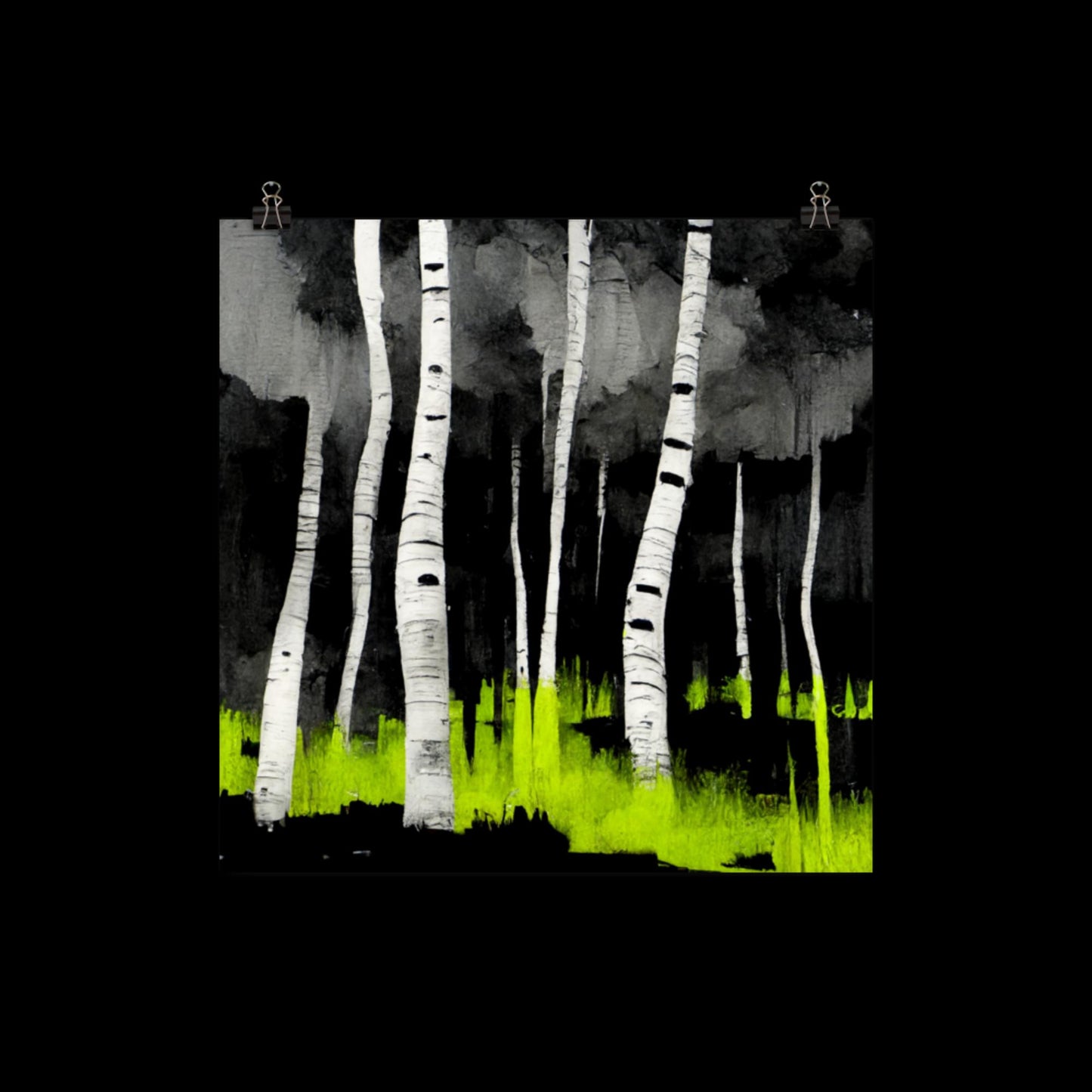 Toxic Birch Forest Poster Print