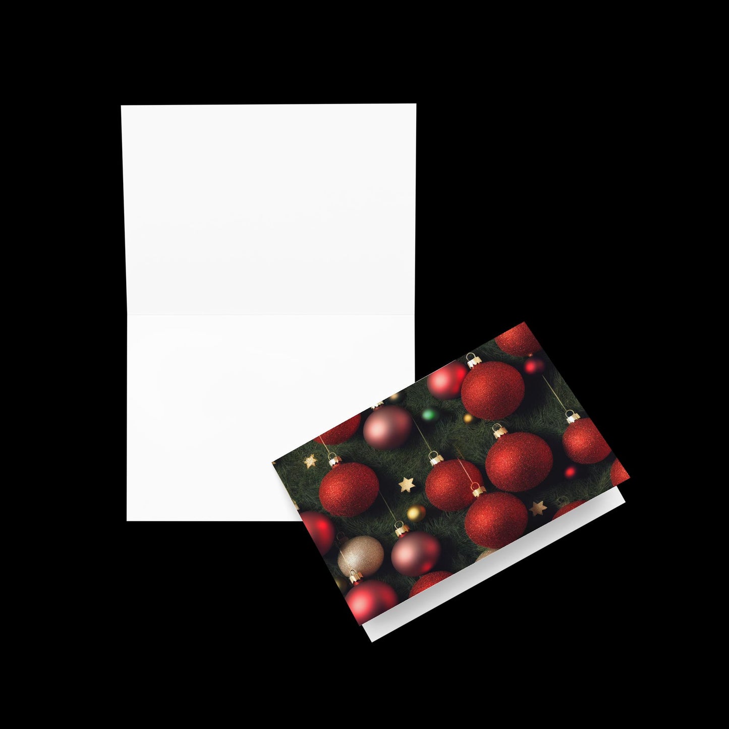 Red Christmas Bulbs Greeting Card