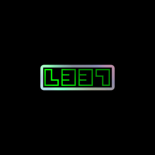 LEET 1337 Holographic Stickers