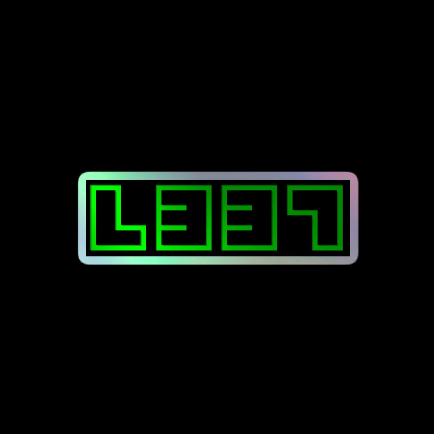 LEET 1337 Holographic Stickers
