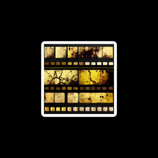 Ruined Filmstrip: Yellow Decay Stickers