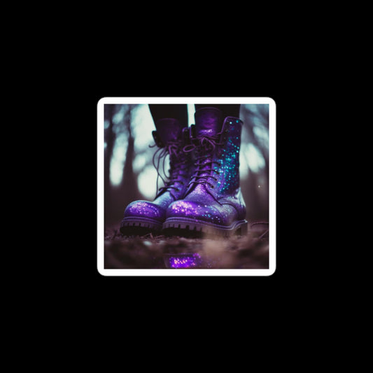 Purple Glitter Boots #2 Stickers